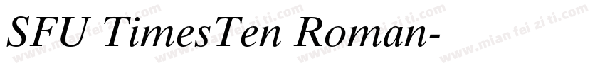 SFU TimesTen Roman字体转换